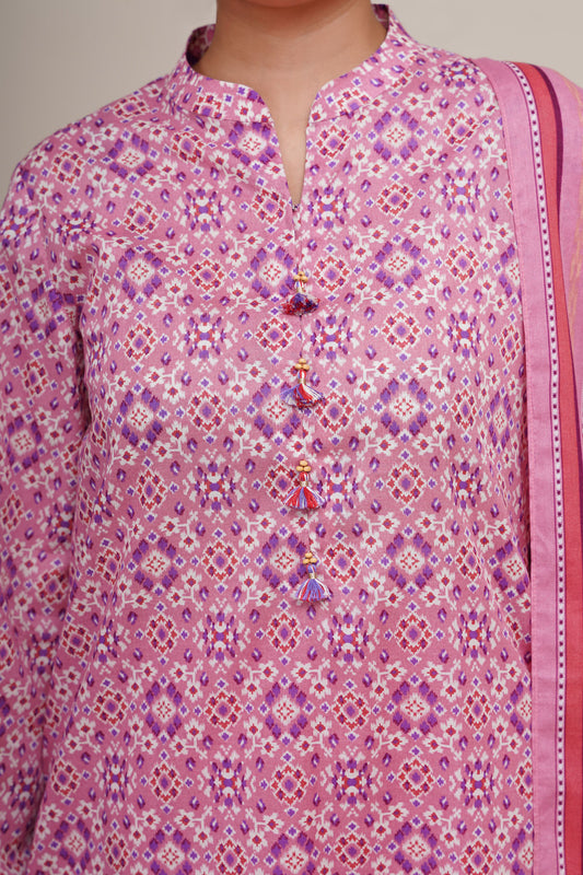 3 Piece - Printed Suit - X6216