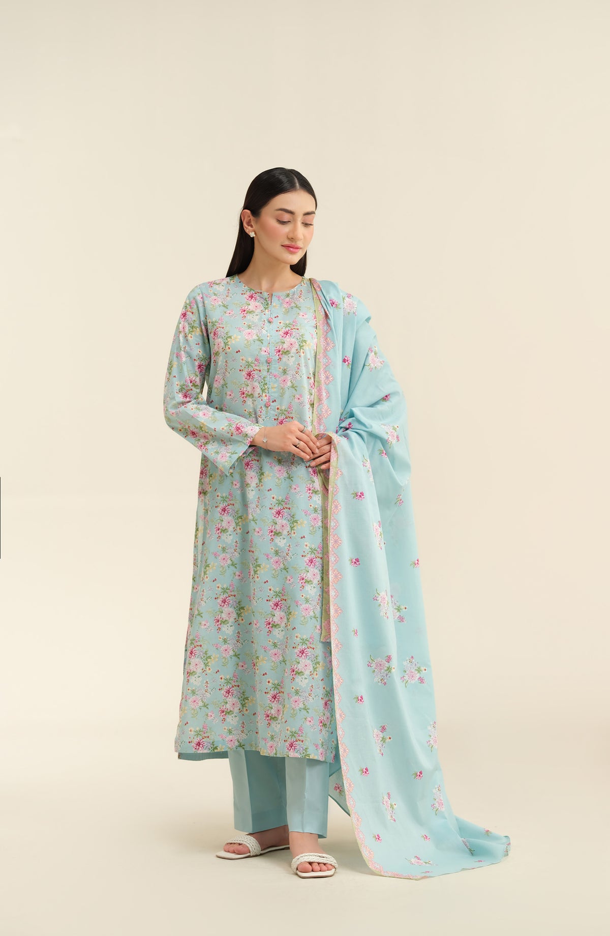3 Piece - Printed
 Suit - X6218