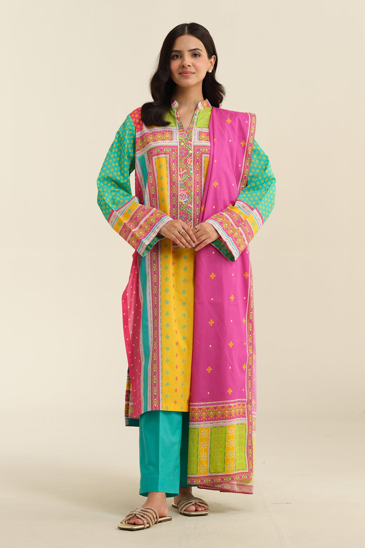 3 Piece - Printed Suit - X6223