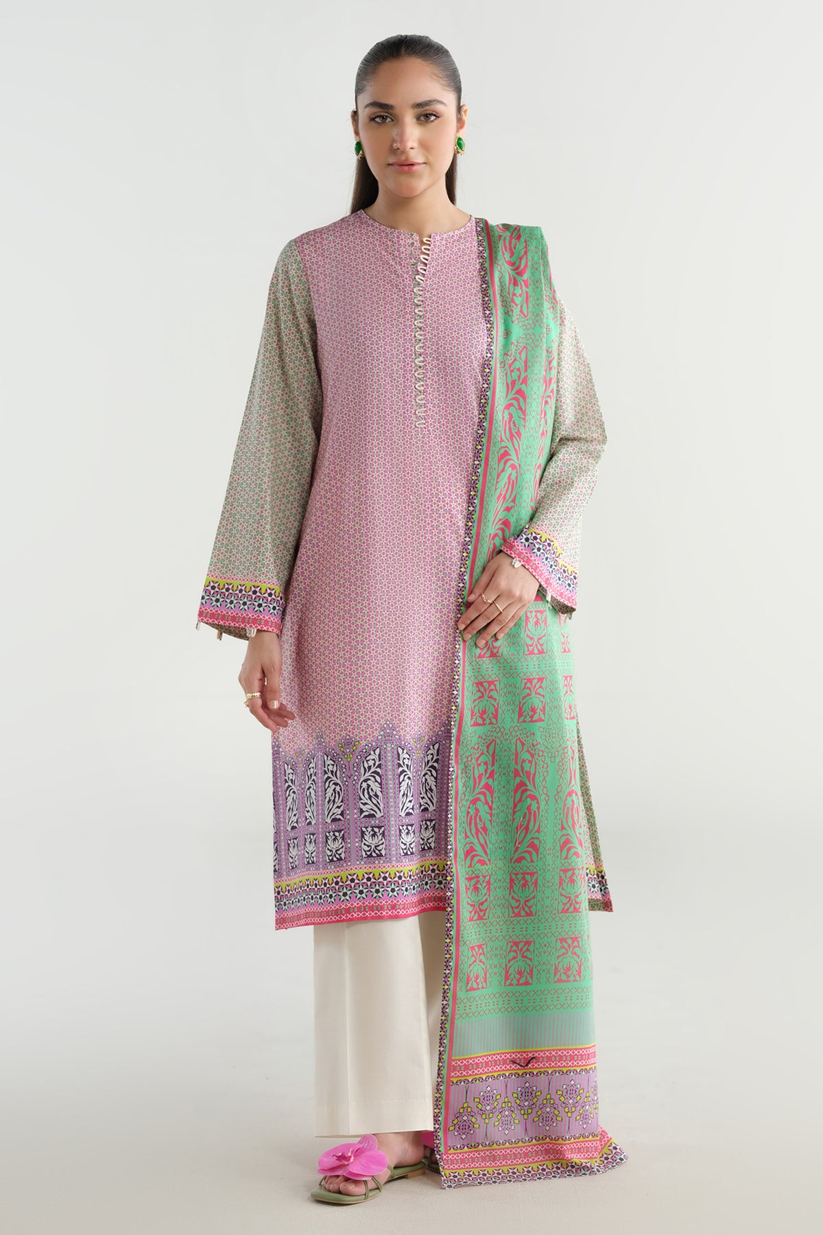 3 Piece - Printed
 Suit - X6226