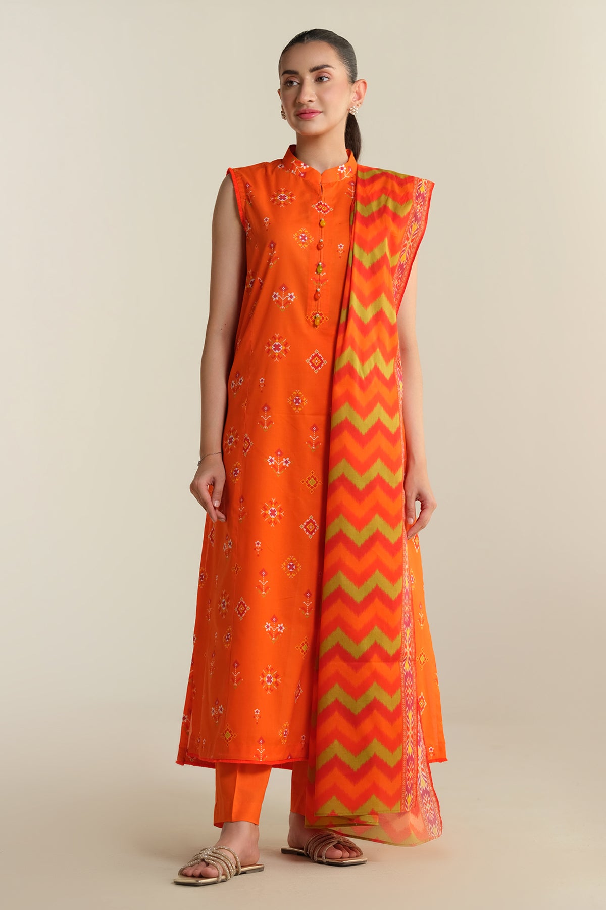 3 Piece - Printed Suit - X6238