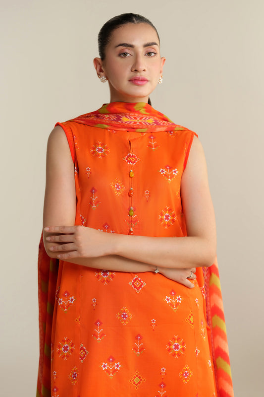 3 Piece - Printed Suit - X6238