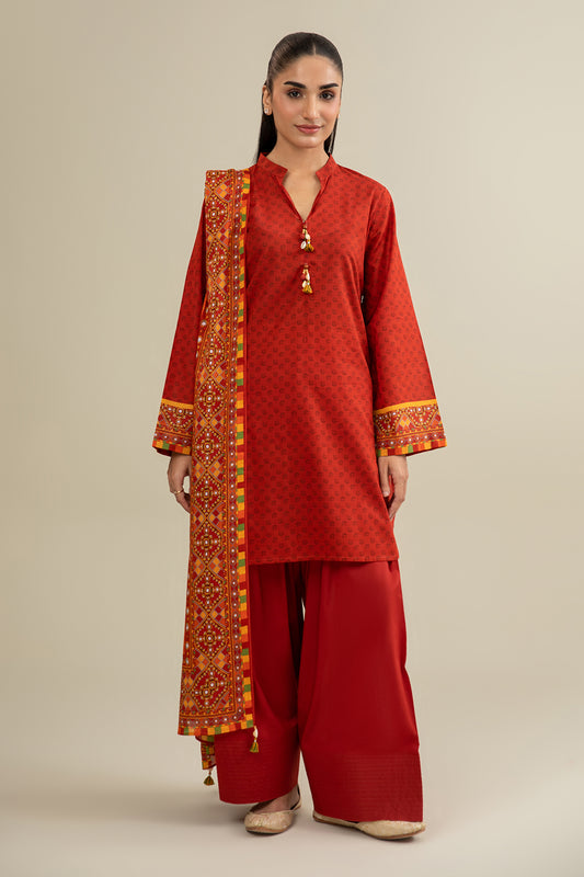 3 Piece - Printed Suit - X6240