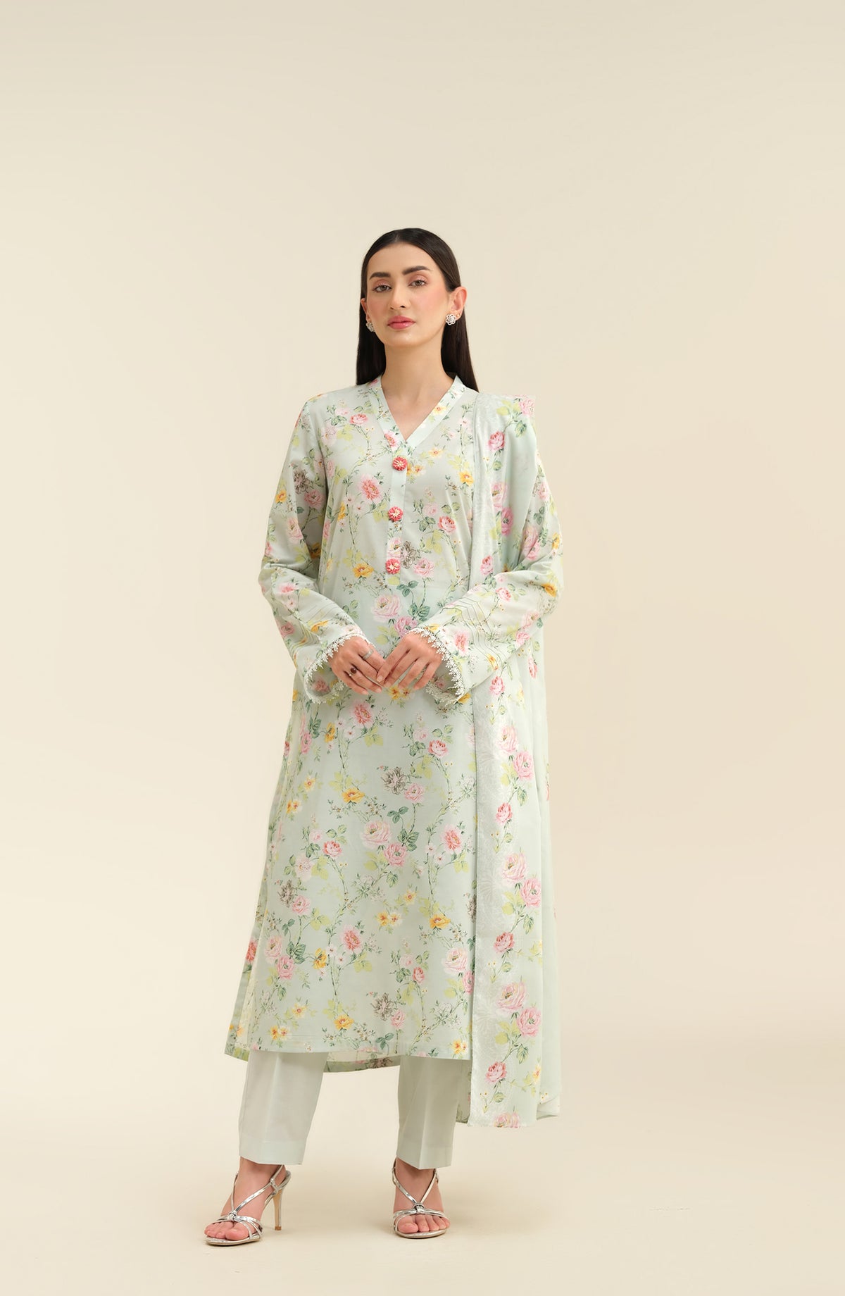 3 Piece - Printed
 Suit - X6249