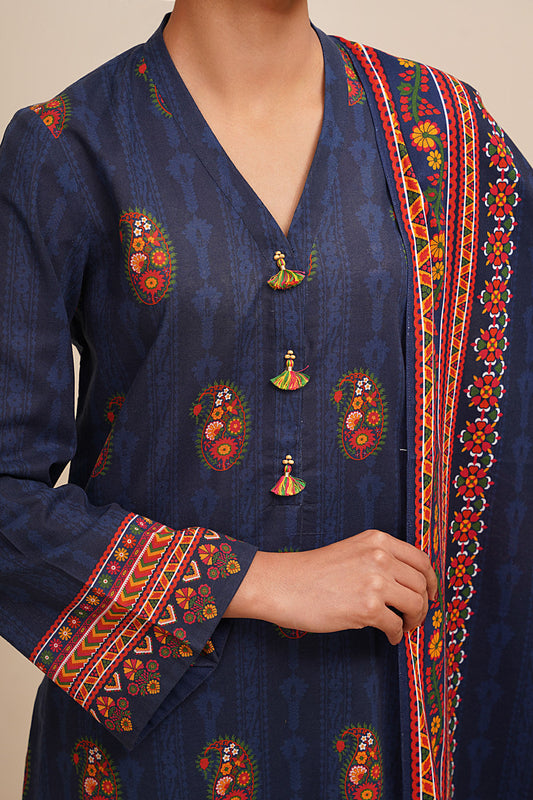 3 Piece - Printed Suit - X7102