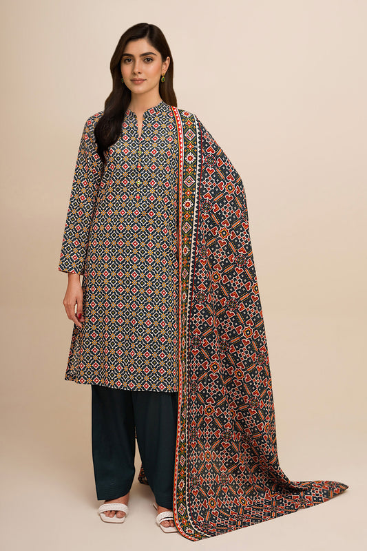 3 Piece - Printed Suit - X7106