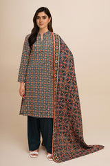 3 Piece - Printed Suit - X7106