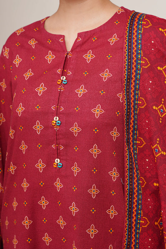 3 Piece - Printed Suit - X7109