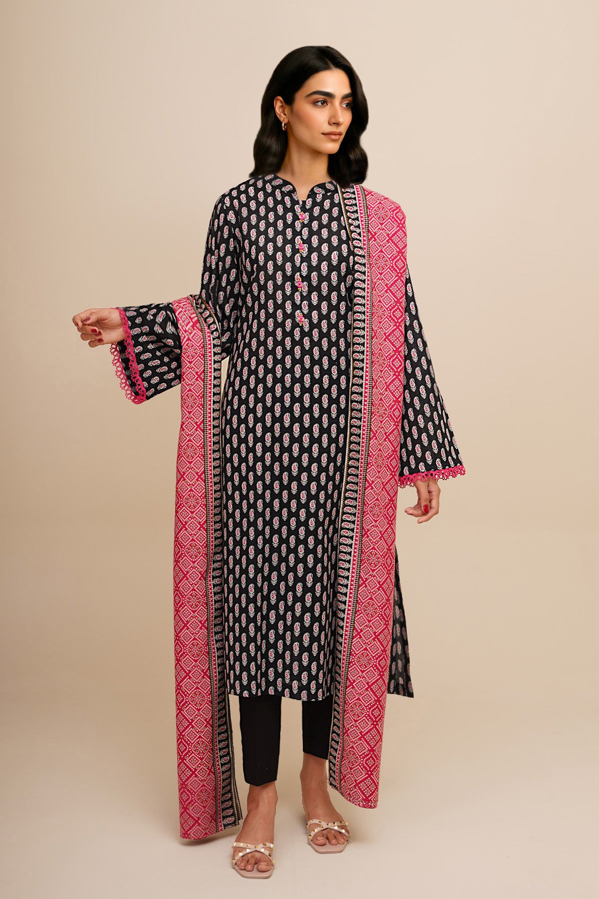3 Piece - Printed Suit - X7117