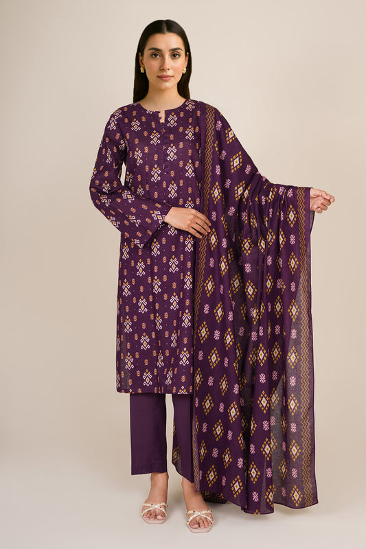 3 Piece - Printed Suit - X7123