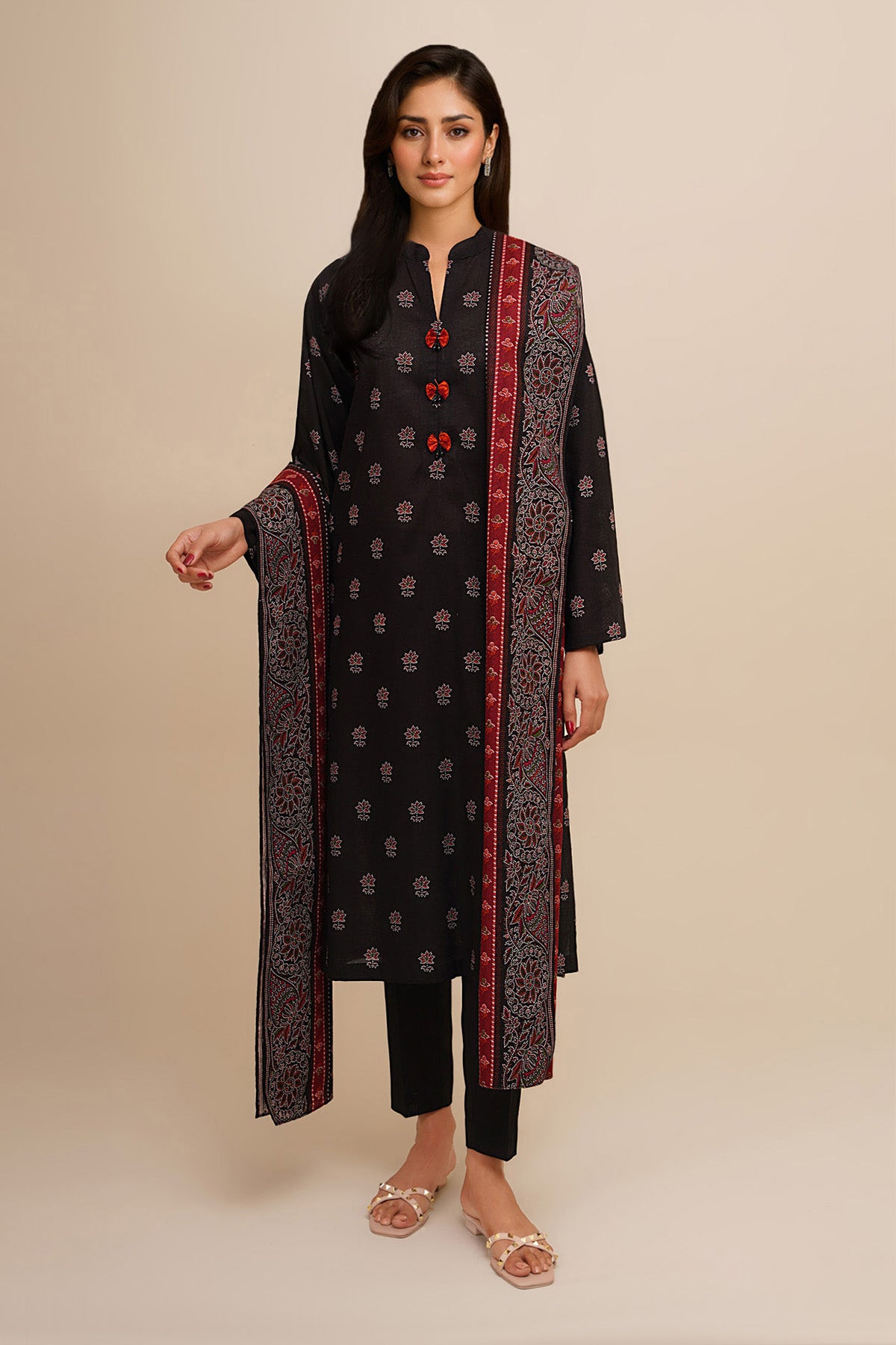 3 Piece - Printed Suit - X7129