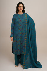 3 Piece - Printed Suit - X7130