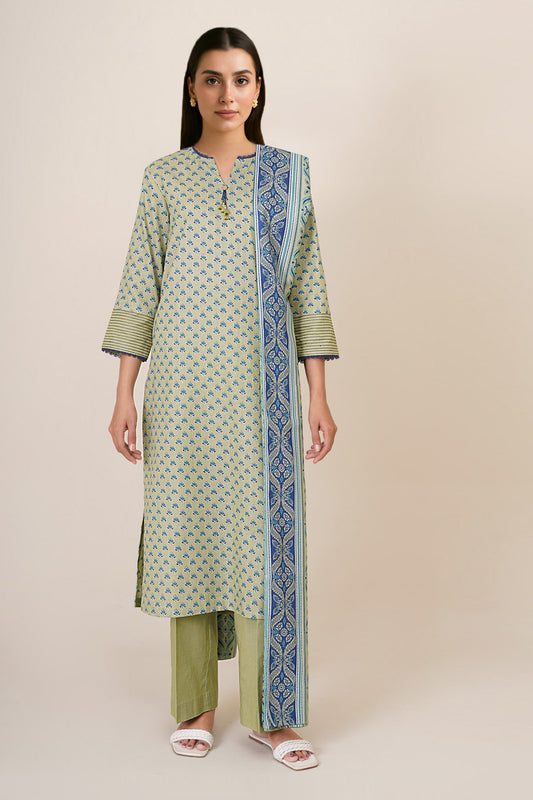 3 Piece - Printed Suit - X7135