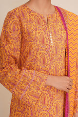 3 Piece - Printed Suit - X7136