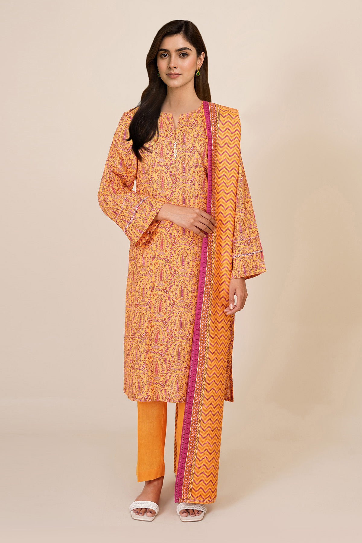 3 Piece - Printed Suit - X7136