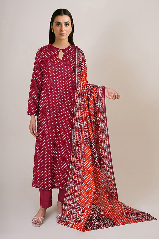 3 Piece - Printed Suit - X7143