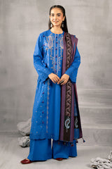 3 Piece - Embroidered Khaddar Suit
