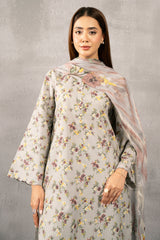 3 Piece - Embroidered Khaddar Suit