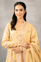 3 Piece - Embroidered Karandi Suit