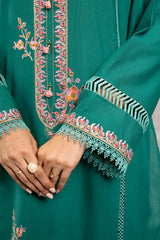 3 Piece - Embroidered Khaddar Suit