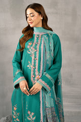3 Piece - Embroidered Khaddar Suit