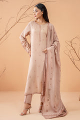 3 Piece - Embroidered Karandi Suit - C6076-1