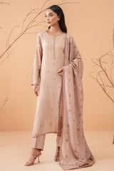 3 Piece - Embroidered Karandi Suit - C6076-1