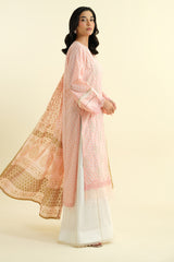 2 Piece - Printed Embroidered Suit - C6123