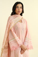 2 Piece - Printed Embroidered Suit - C6123