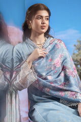3 Piece - Printed Embroidered Suit - C6130