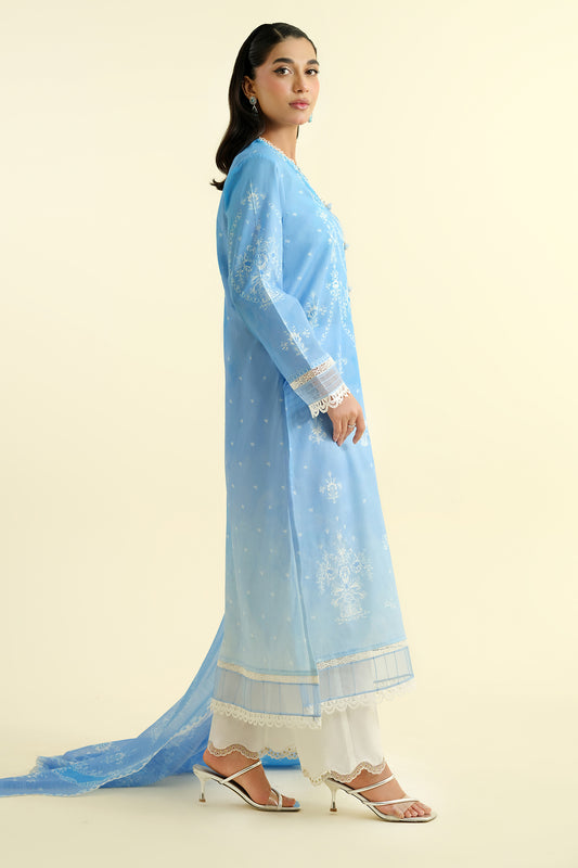 2 Piece - Printed Embroidered Suit - C6201