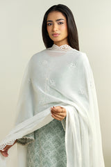 2 Piece - Printed Embroidered Suit - C6207