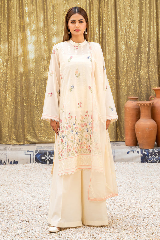 3 Piece - Embroidered Suit - E1330-36