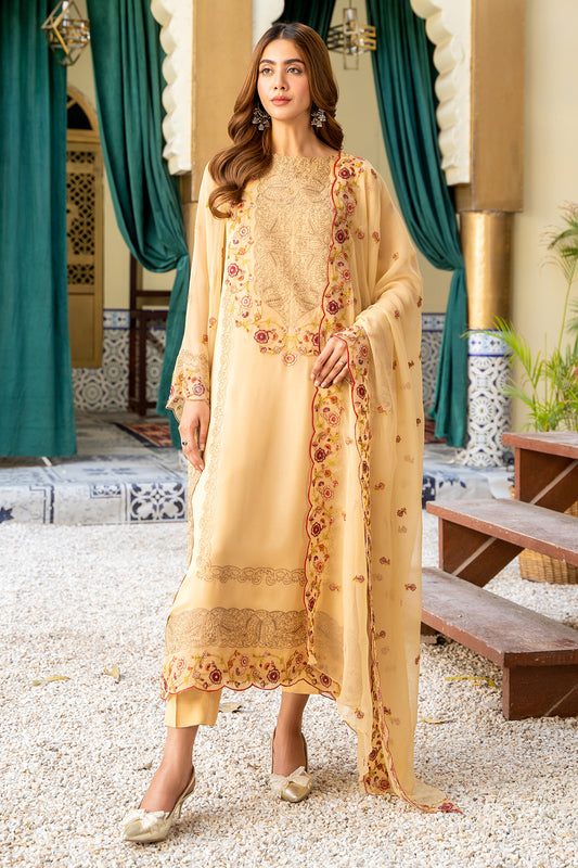 3 Piece -  Embroidered Suit - E1342-48
