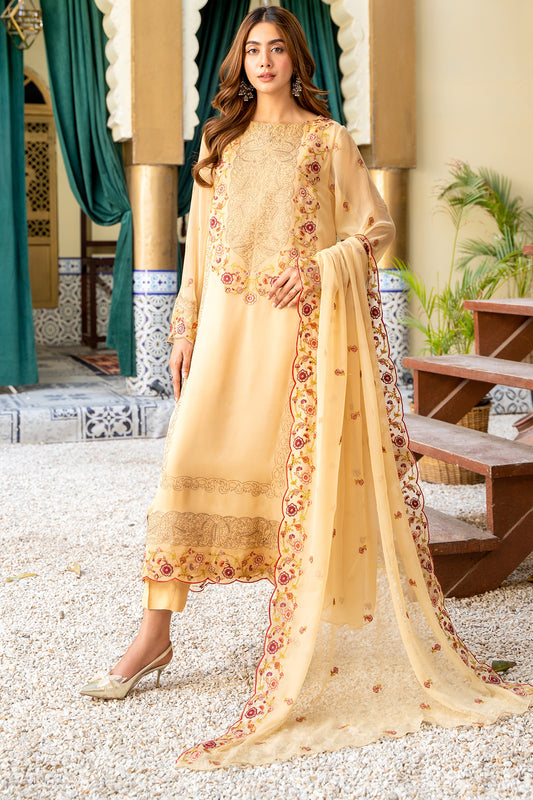 3 Piece -  Embroidered Suit - E1342-48