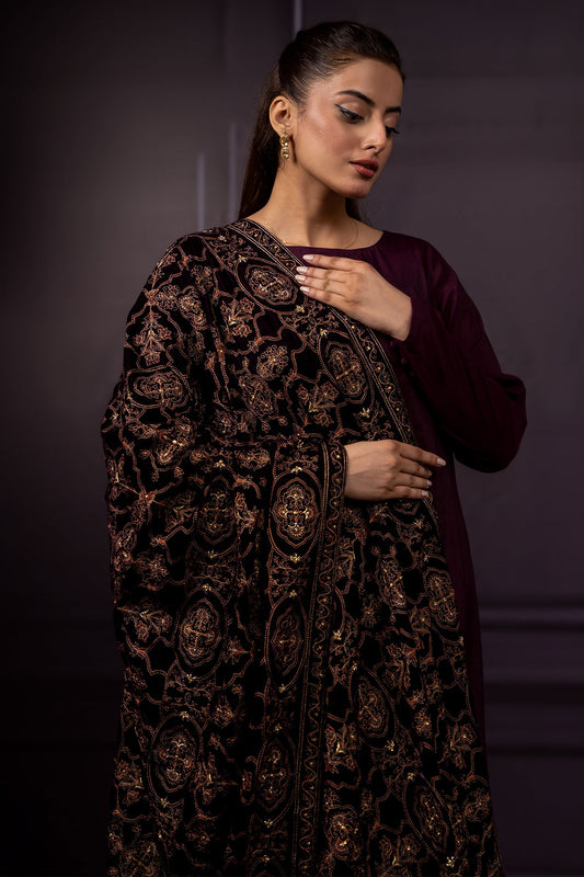 Embroidered Shawl - E1361