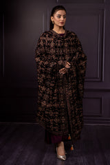 Embroidered Velvet Shawl