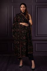 Embroidered Velvet Shawl