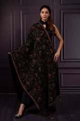 Embroidered Velvet Shawl