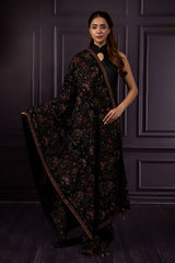 Embroidered Velvet Shawl