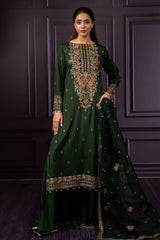 3 Piece Pk Raw Silk Suit - E1377