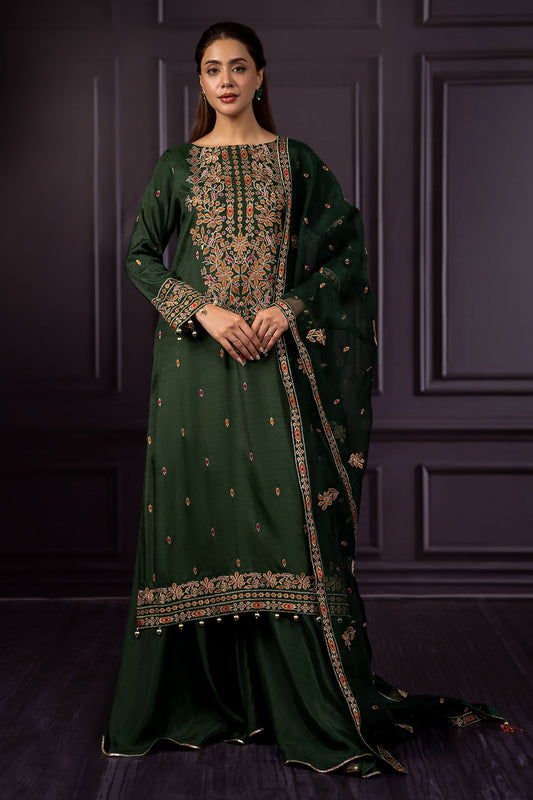 3 Piece - Embroidered Suit - E1377