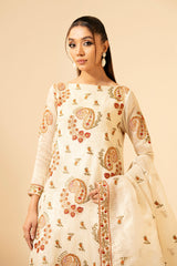 3 Piece Organza Stripes  Suit