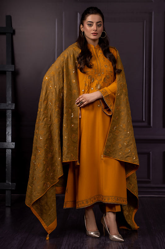 3 Piece - Embroidered Suit - E1393