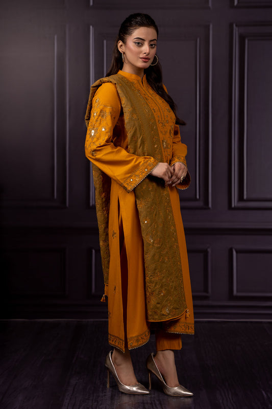 3 Piece - Embroidered Suit - E1393