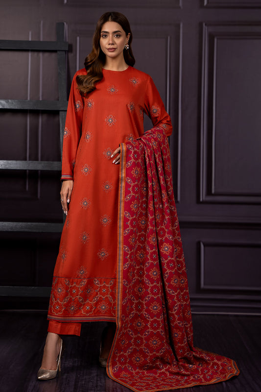 3 Piece - Embroidered Suit - E1394