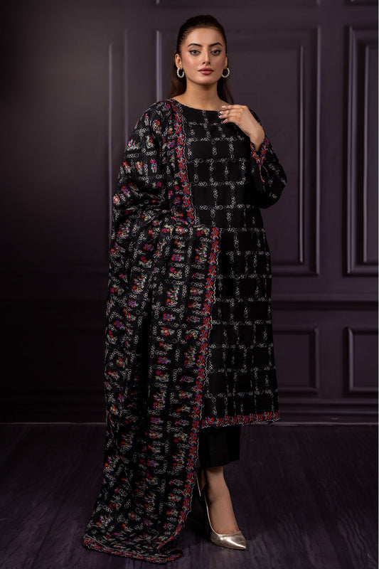 3 Piece - Embroidered Suit - E1397
