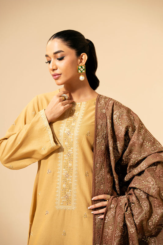3 Piece - Embroidered Suit - E1398