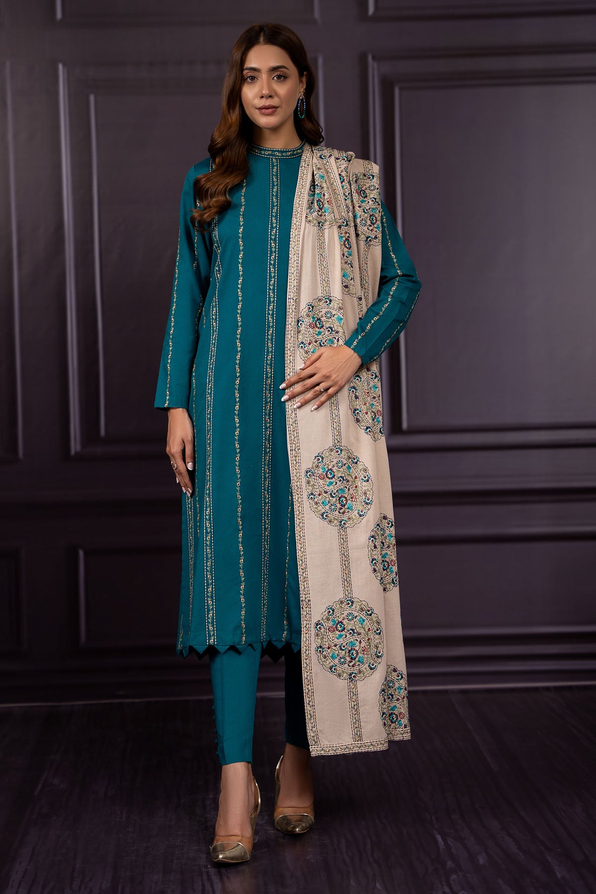 3 Piece Viscose Karandi Suit