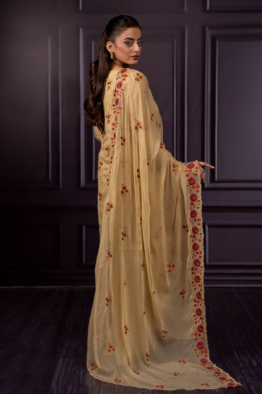 3 Piece - Embroidered Suit - E1405